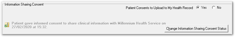 Information Sharing Consent granted