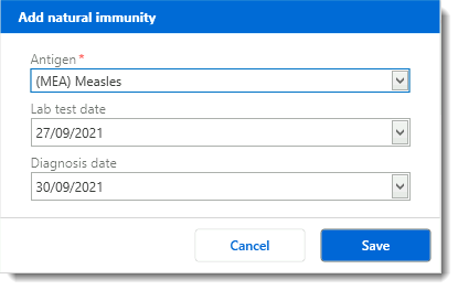 Add natural immunity window