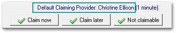 Default claiming provider in Service Record