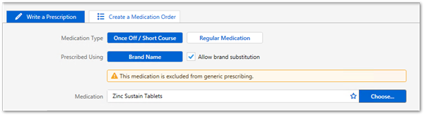 Example LEMI brand only prescribing with banner