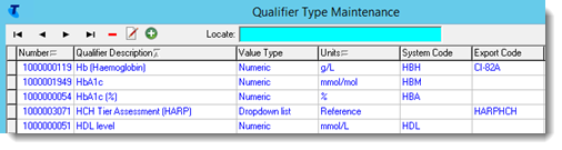 Example qualifier system and export codes