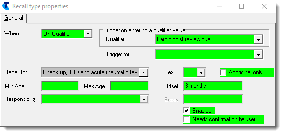 Example RHD recall to see specialist