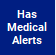 Example medical alert in the action banner