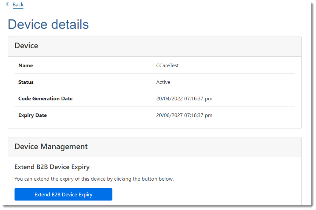 Example PRODA B2B extend