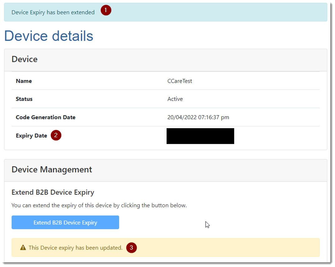 Example PRODA B2B device expiry extension