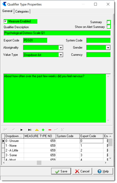 Example question qualifier