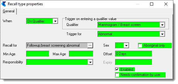 Example on qualifier recall