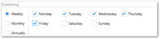 Example daily schedule