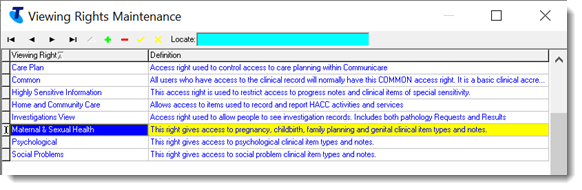 Example Viewing Rights