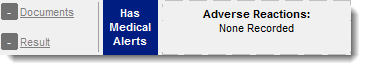 Has Medical Alerts in banner