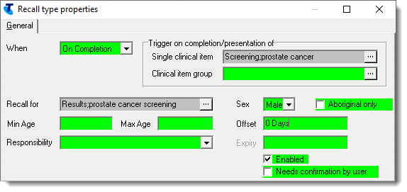 Example On Completion recall for prostate cancer screening