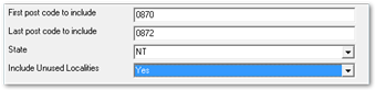 Example values for the Locality Group Analysis report