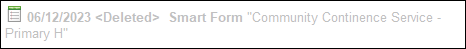 Example deleted HealthLink SmartForm