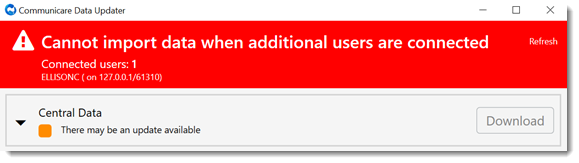 Example banner in Data Updater